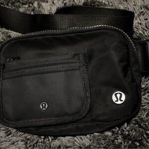 lululemon athletica Black Belt Bag with wallet